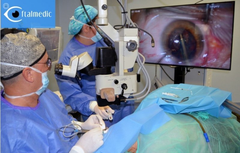intervento di chirurgia oculare